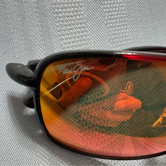 Maui Jim Black Sunglasses with Orange Lenses‎ main image 7